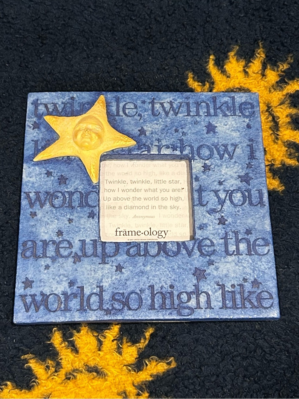 VTG 90s Celestial Star Picture Frame Resin Whimsigoth Shelf Decor Frame-ology